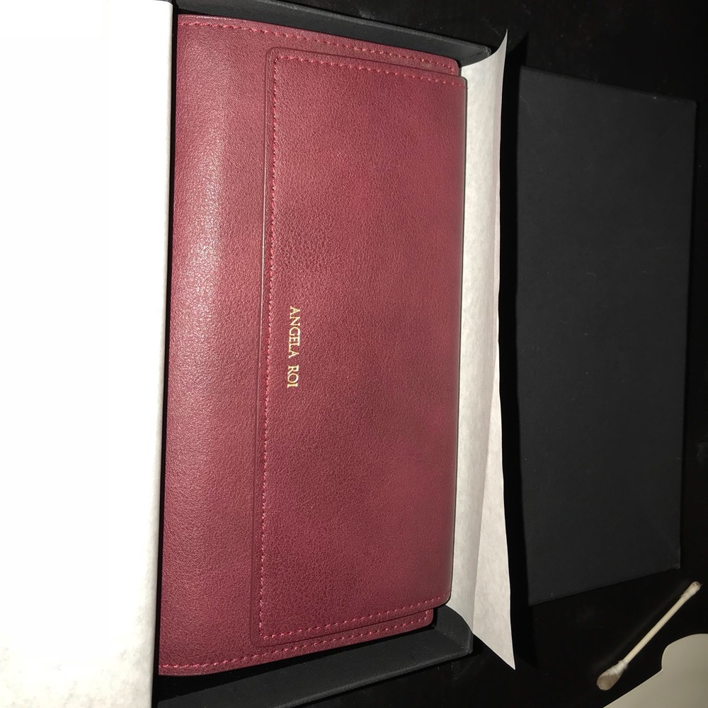 Angela Roi maroon vegan leather wallet!
